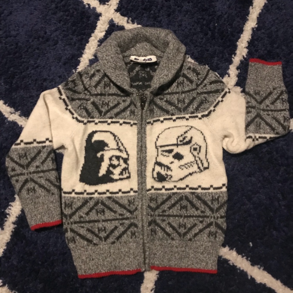 GAP x Star Wars boys wool zip up sz 5Y